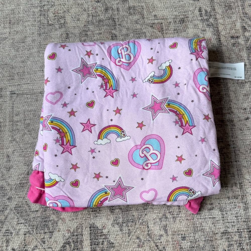 Posh Peanut Barbie Star Power Groovy Barbie Ruffled Luxette Blanket